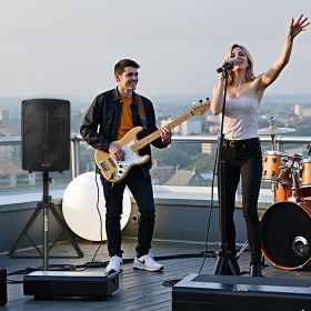 2 X 10 In Speakers PA System 800W Mixer Wireless Bluetooth Mic For DJ Party (Option: Black)