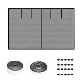 16x7FT Magnetic Garage Door Screen Two Car Garage Screen Mesh Fiberglass Garage Net With Magnetic Closure 6 Buckle Straps For Two Cars (Option: 8X7FT)