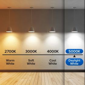 SANSI 60W Equivalent LED Light Bulbs, 22-Year Lifetime,  900 Lumens With Ceramic Technology,  Non-Dimmable, E26 Base, A15 Size, Energy-Efficient (Option: 4pack-5000K)