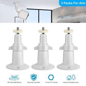 3 Packs  Per Set Security Camera Wall Mount For Arlo 360 Degree Adjustable Camera Holder Garden Patio Screw Mount Universal Fit For  Imperial Sta (Option: 3Pc Per Pack White)