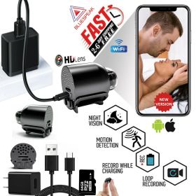 FREE 64G HD Hidden Spy Nanny Camera Wireless Wifi Home Security Night Vision HD 1080P (Option: Black)