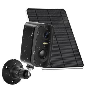 Low Power Security Camera CL30 Outdoor Security Cameras Motion Detected Easy To Set Up Wireless Battery Camera With Solar Panel (Option: 4MP-Black)