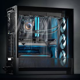 CPU Liquid Cooler AIO CPU Water Cooler With 3 PWN Fans(120 Mm) Intel AMD (Option: Black)